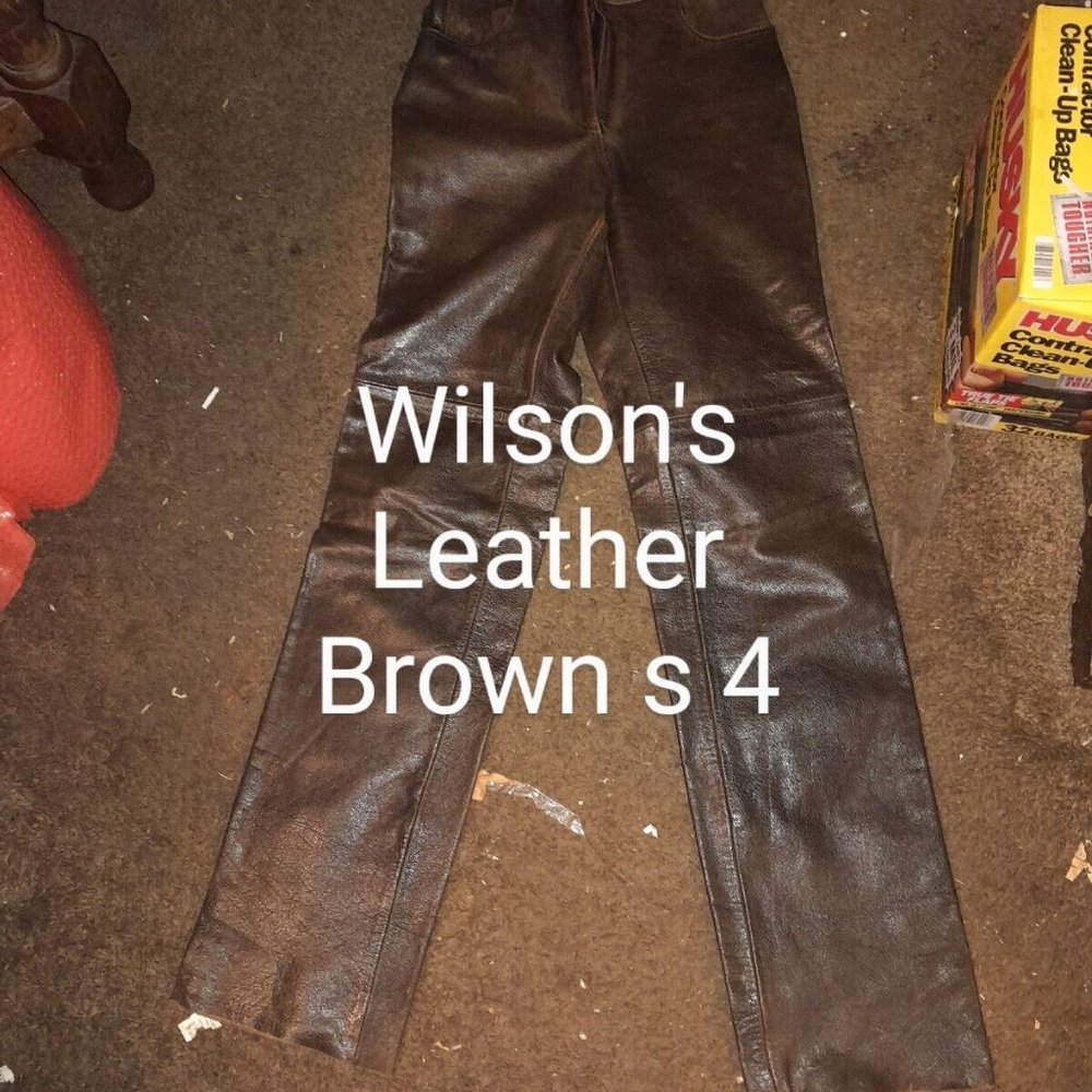 Wilsons Leather Pants Women's 4 Nude Tan Beige Leather Pants